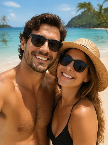 Couple photograph: vacation memory