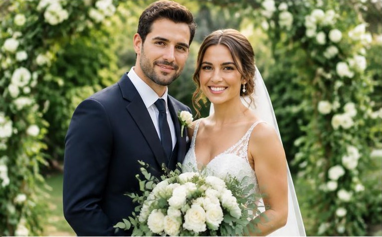 Wedding photograph: wedding portrait